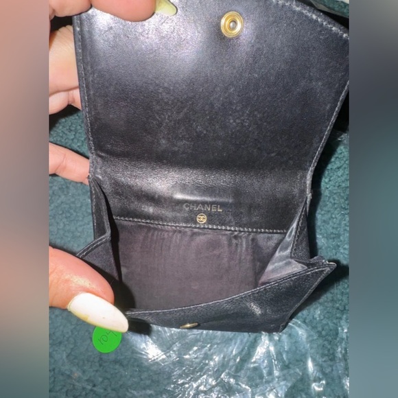 AUTHENTIC Chanel Timeless CC Compact Cavier Black Leather Wallet - Picture 2 of 5